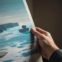 Dun Briste Poster - Ireland Scenic Art - Rugged Ocean Cliffs Home Decor