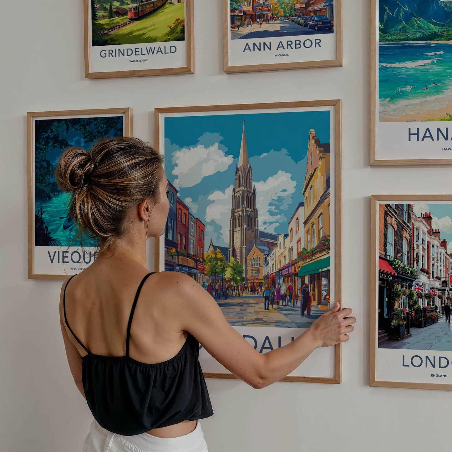 Dundalk Poster - Ireland Travel Art - Cityscape Street View Home Decor