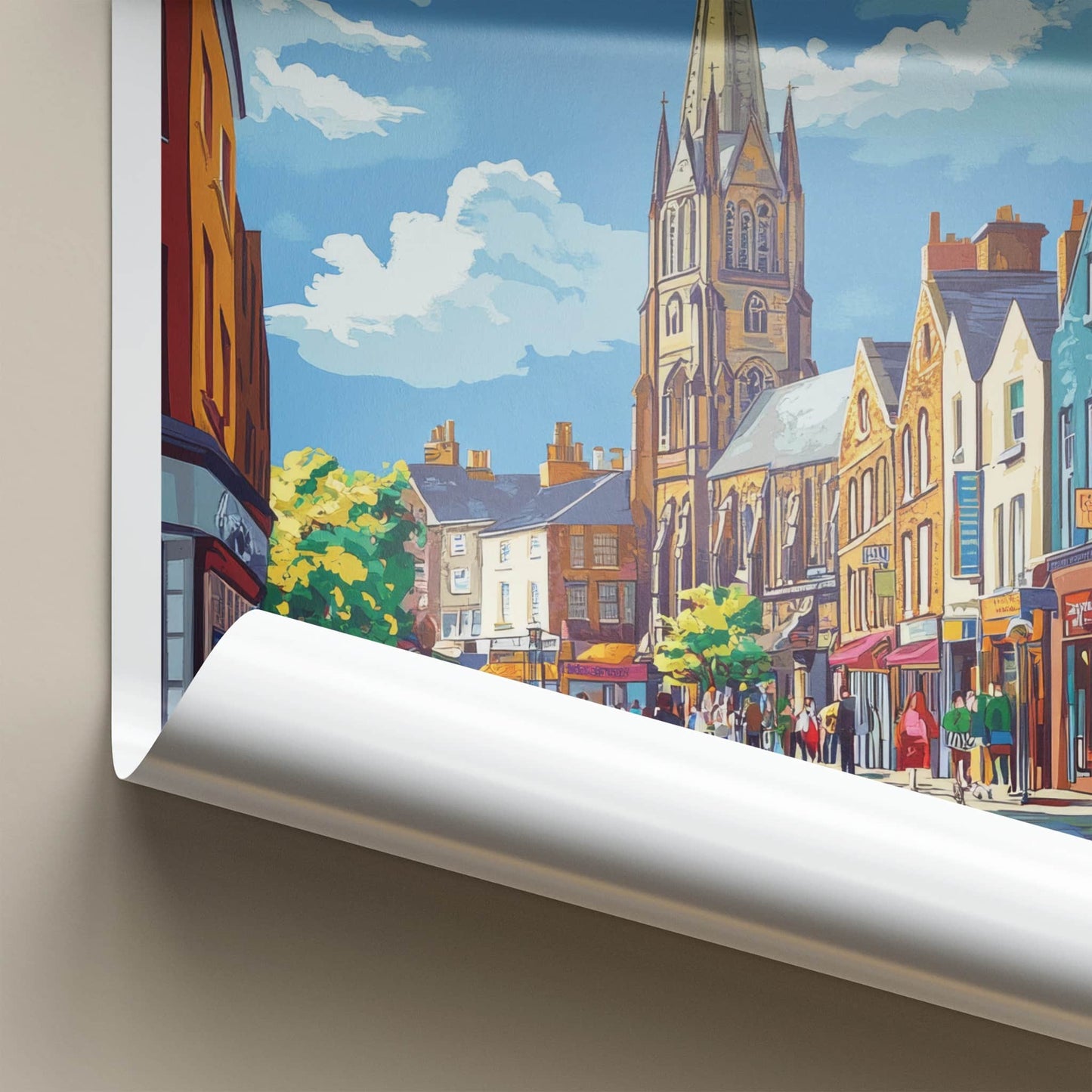 Dundalk Poster - Ireland Travel Art - Historic Church Street Gallery Art