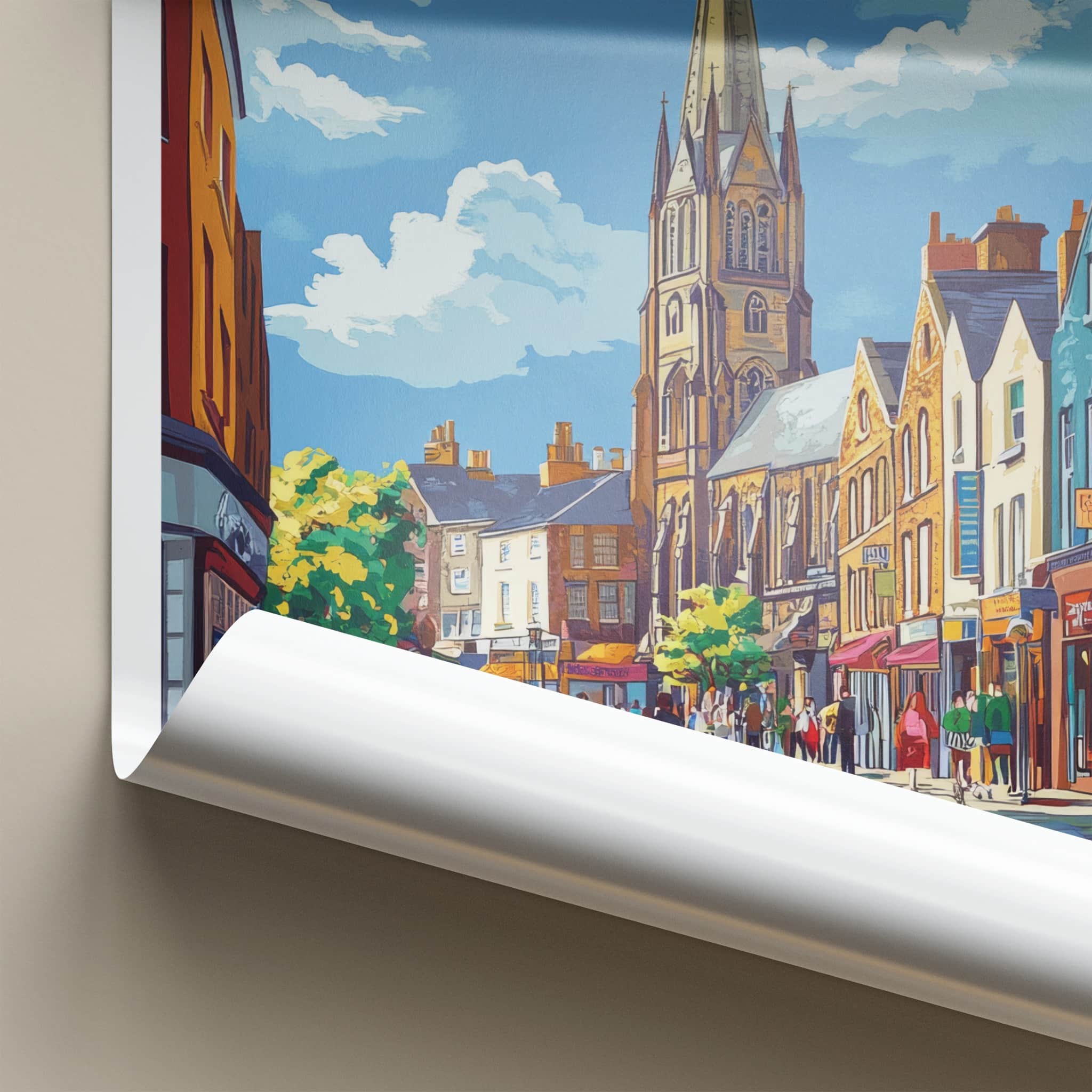 Dundalk Poster - Ireland Travel Art - Historic Church Street Gallery Art