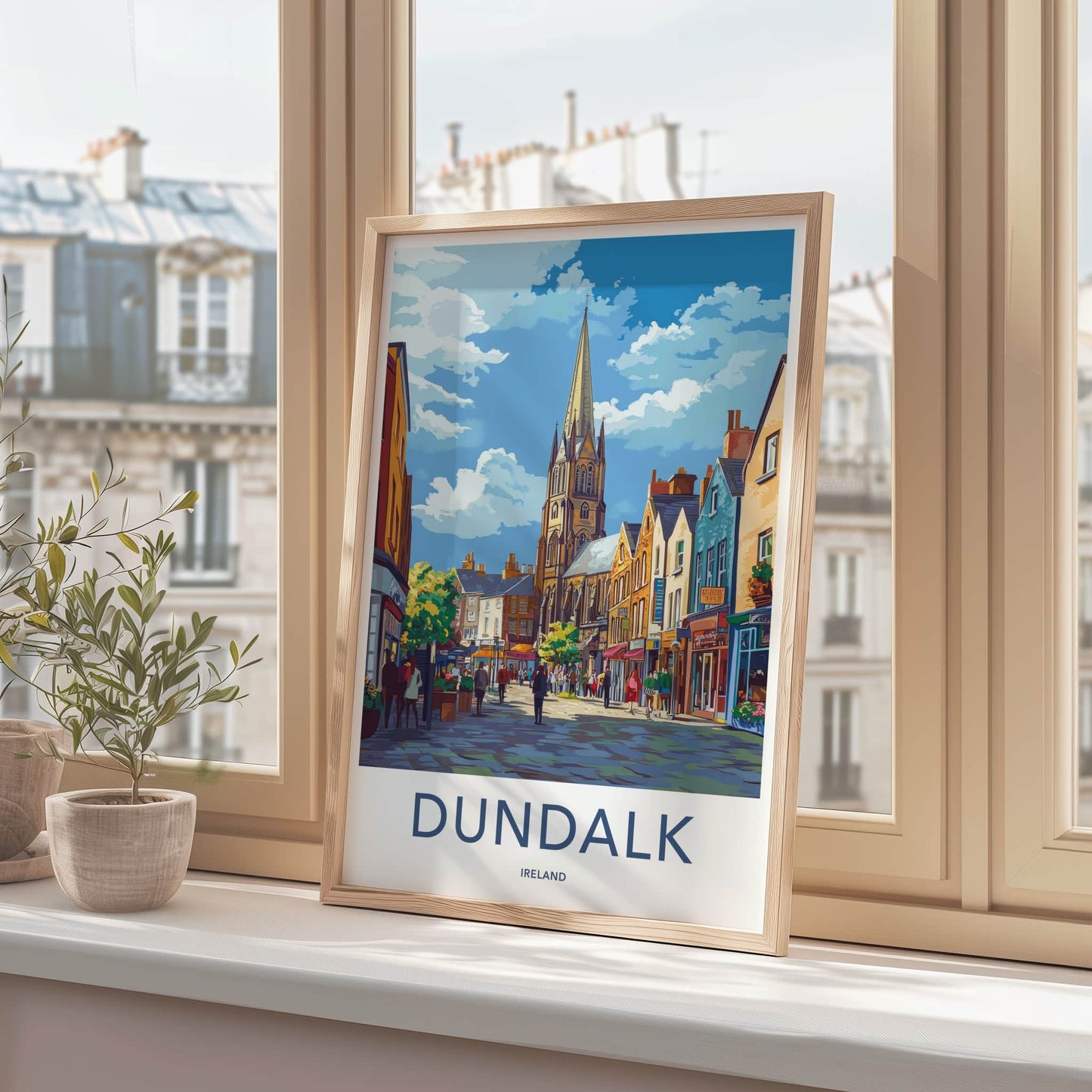 Dundalk Poster - Ireland Travel Art - Historic Church Street Gallery Art