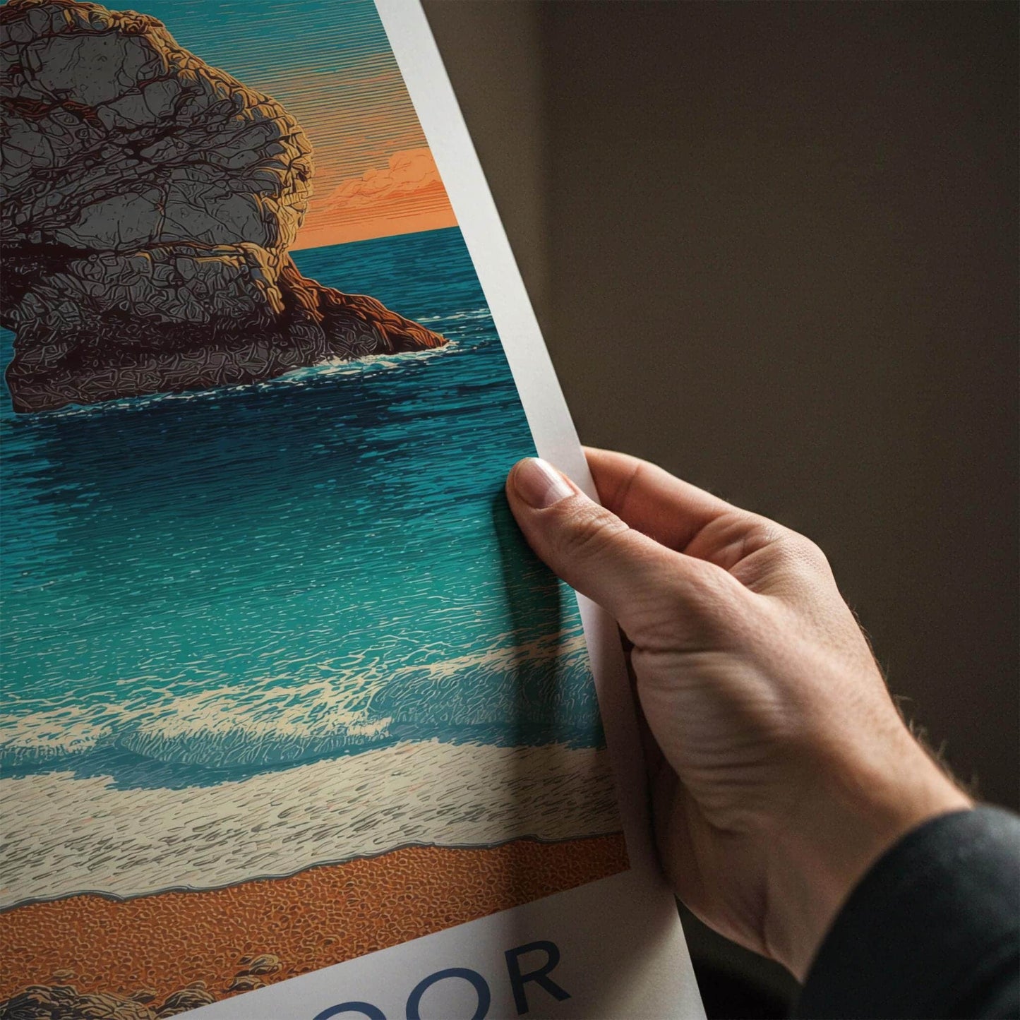 Durdle Door Poster - England Travel Art - Dramatic coastal arch Home Decor