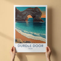 Durdle Door Poster - England Travel Art - Dramatic coastal arch Home Decor