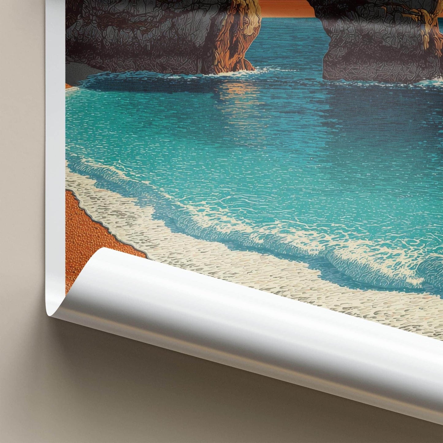 Durdle Door Poster - England Travel Art - Dramatic coastal arch Home Decor