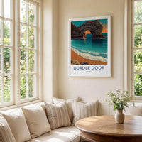 Durdle Door Poster - England Travel Art - Dramatic coastal arch Home Decor