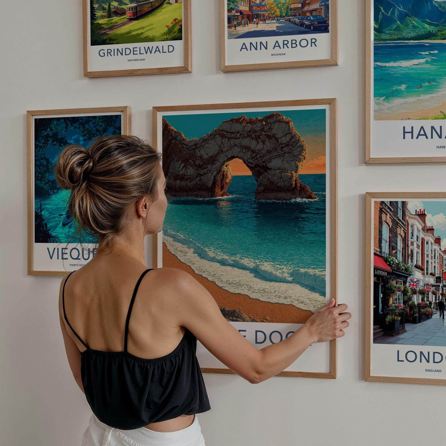 Durdle Door Poster - England Travel Art - Dramatic coastal arch Home Decor