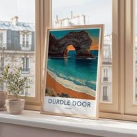 Durdle Door Poster - England Travel Art - Dramatic coastal arch Home Decor