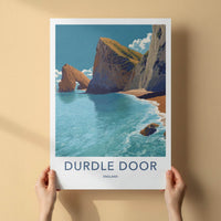 Durdle Door Poster - England Travel Art - Natural Arch Seascape Home Decor