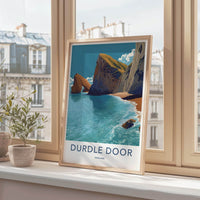 Durdle Door Poster - England Travel Art - Natural Arch Seascape Home Decor