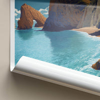 Durdle Door Poster - England Travel Art - Natural Arch Seascape Home Decor