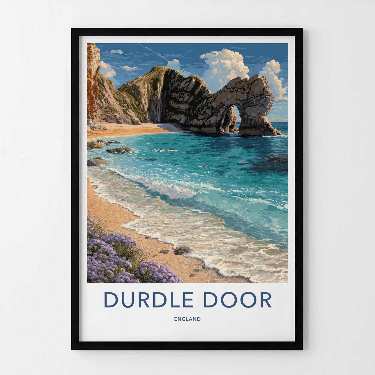 Durdle Door Poster - England Travel Art - Natural Rock Arch Home Decor
