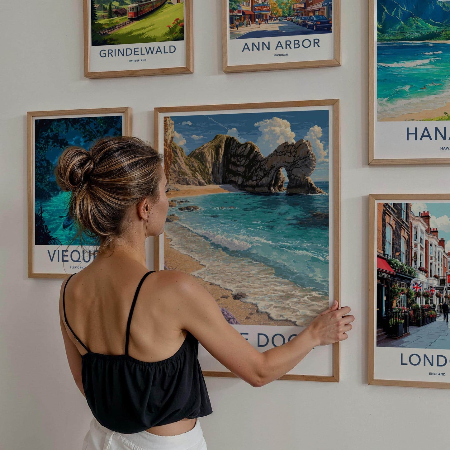 Durdle Door Poster - England Travel Art - Natural Rock Arch Home Decor