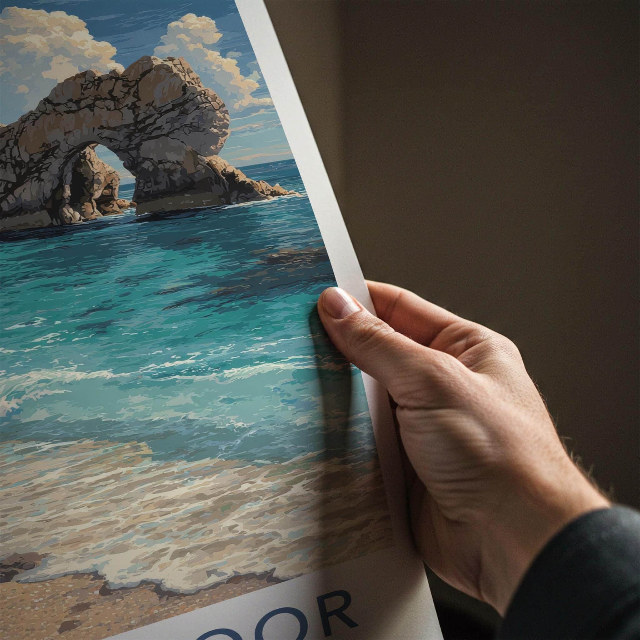 Durdle Door Poster - England Travel Art - Natural Rock Arch Home Decor