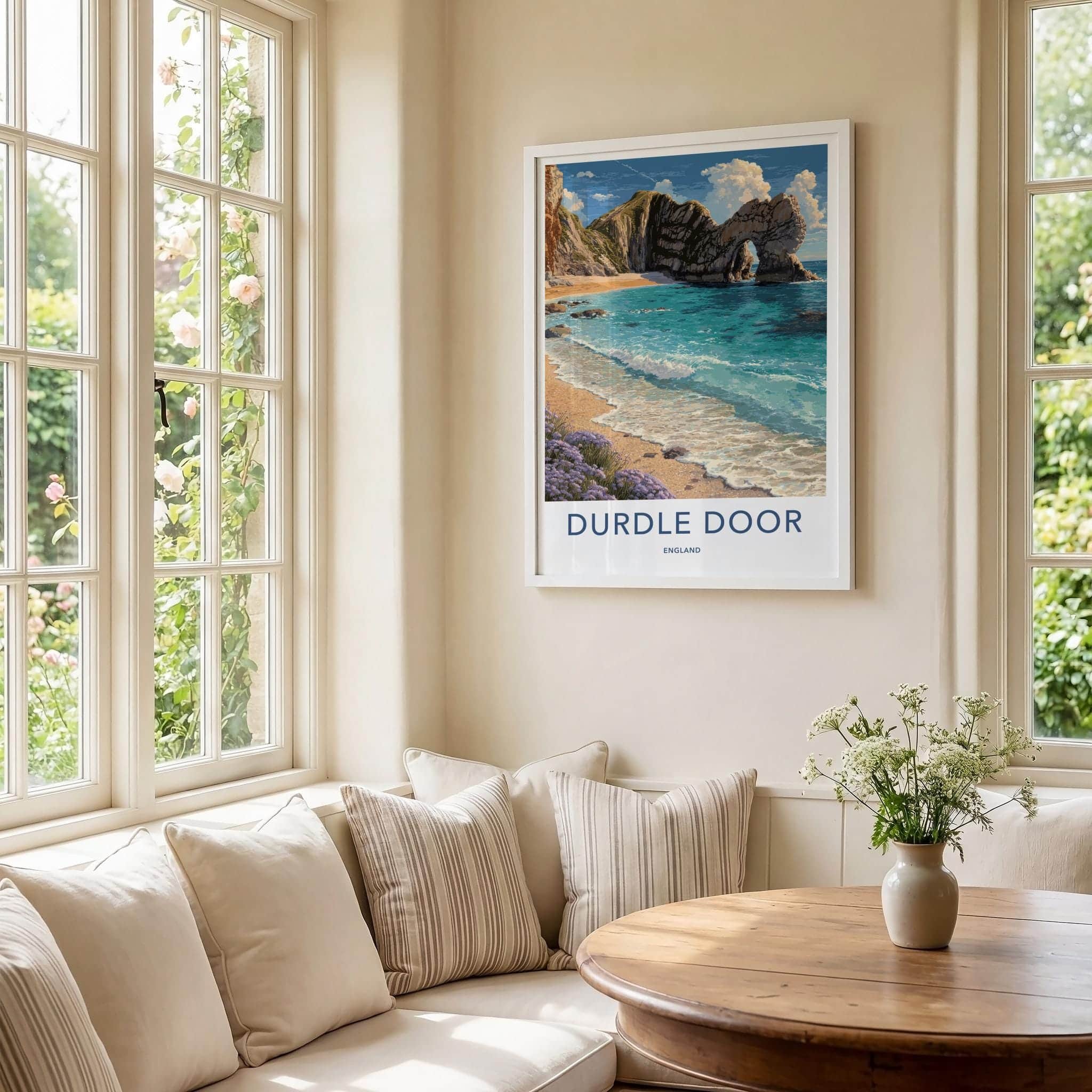 Durdle Door Poster - England Travel Art - Natural Rock Arch Home Decor