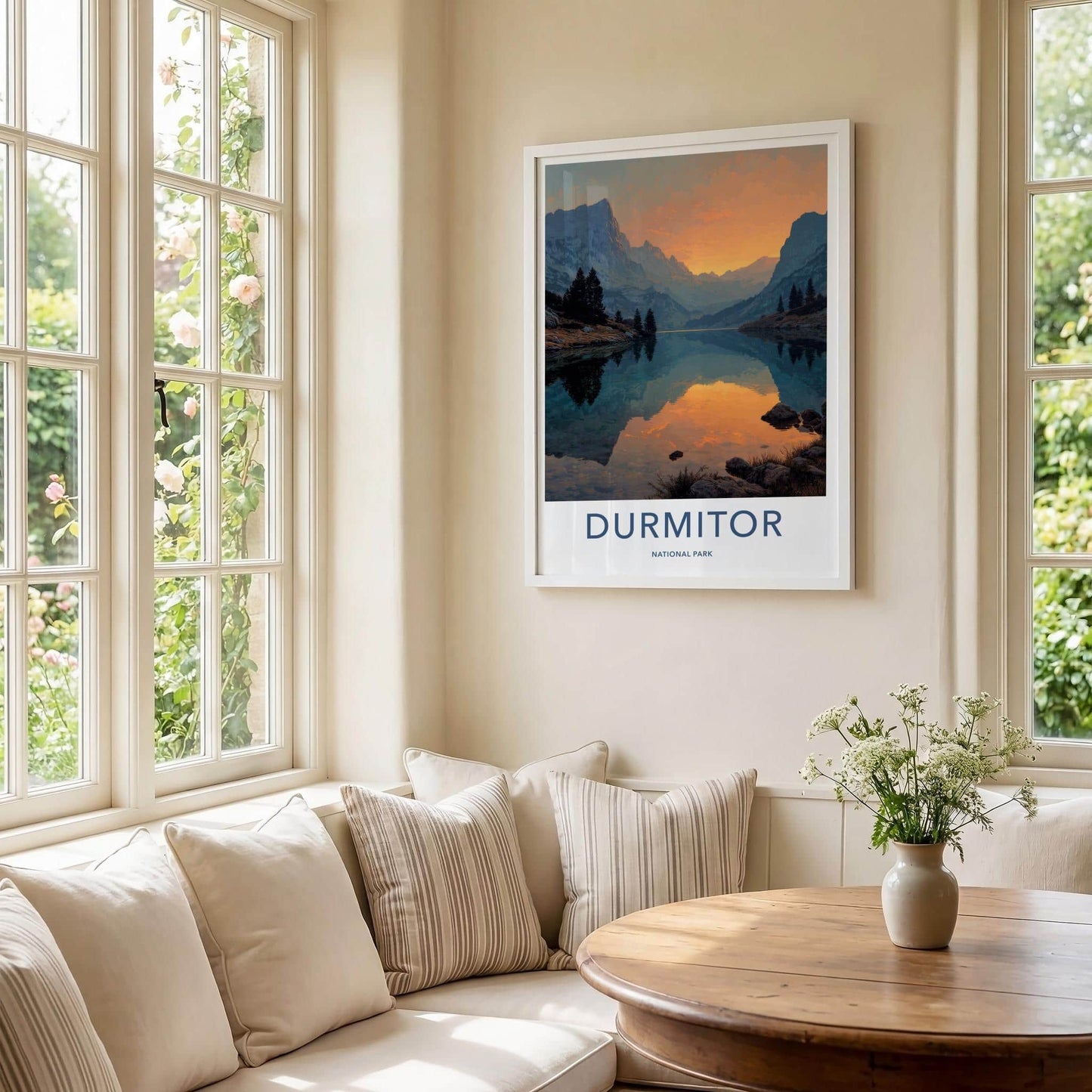 Durmitor National Park Poster - Montenegro Travel Art - Mountain Lake Sunset Home Decor