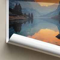 Durmitor National Park Poster - Montenegro Travel Art - Mountain Lake Sunset Home Decor