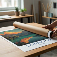 Durmitor Poster - Montenegro Travel Art - Orange Clouds Lake Wall Art
