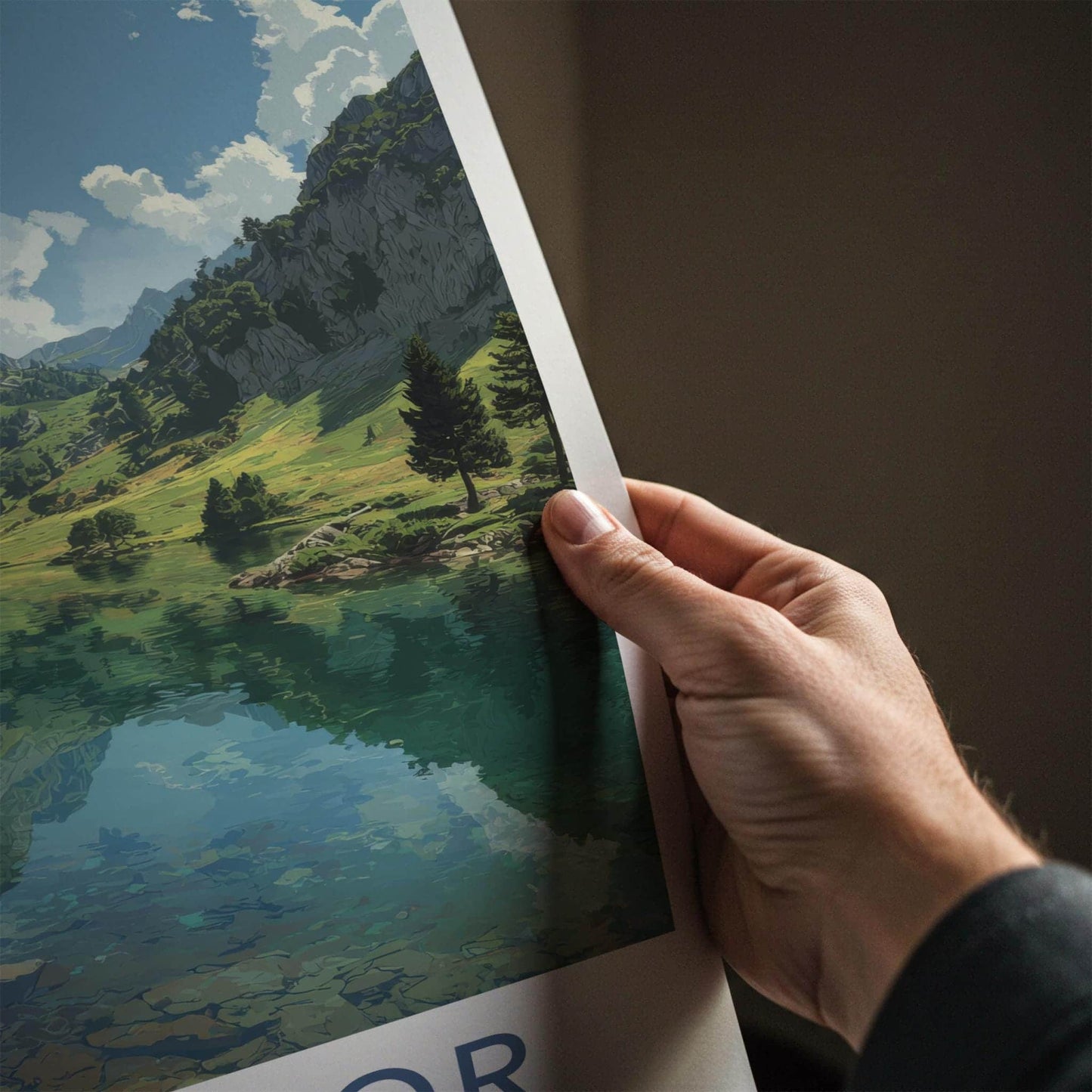 Durmitor Poster - Montenegro Travel Art - Turquoise Alpine Lake Home Decor