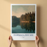 Durnholzer See Poster - Italy Scenic Art - Alpine Lake Reflection Home Decor