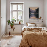Durnholzer See Poster - Italy Travel Art - Misty Mountain Lake Home Decor