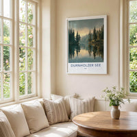 Durnholzer See Poster - Italy Travel Art - Tranquil Lake Reflections Home Decor