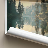 Durnholzer See Poster - Italy Travel Art - Tranquil Lake Reflections Home Decor