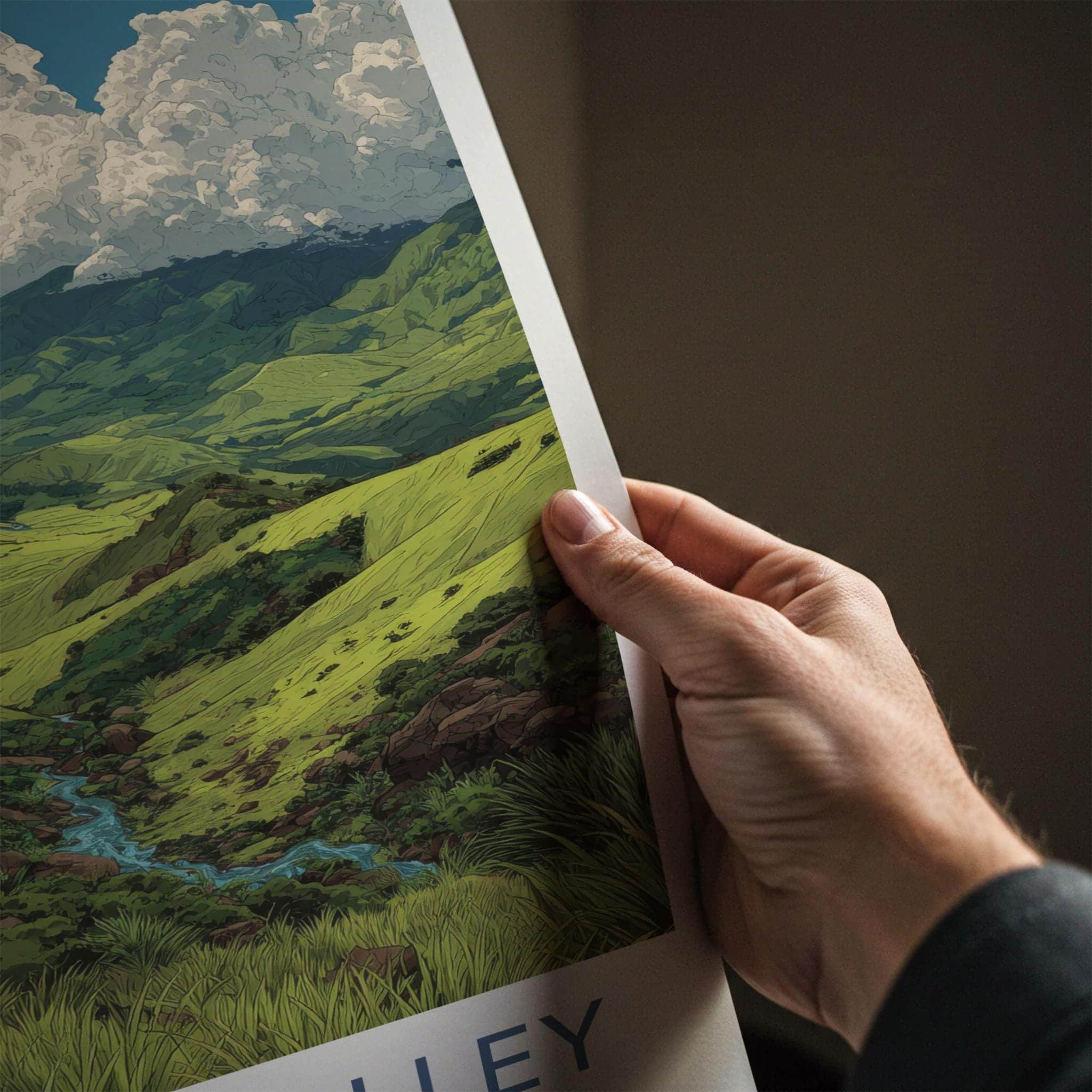Dzukou Valley Poster - India Travel Print - Nagaland Lush Green Valleys Wall Decor