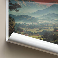 Dzulake Poster - India Travel Art - Nagaland Sunrise Mountain Home Decor