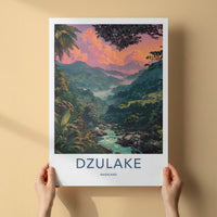 Dzulake Poster - Nagaland River Valley Sunset Wall Art Gallery Art