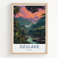 Dzulake Poster - Nagaland River Valley Sunset Wall Art Gallery Art