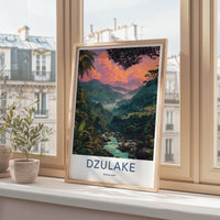Dzulake Poster - Nagaland River Valley Sunset Wall Art Gallery Art