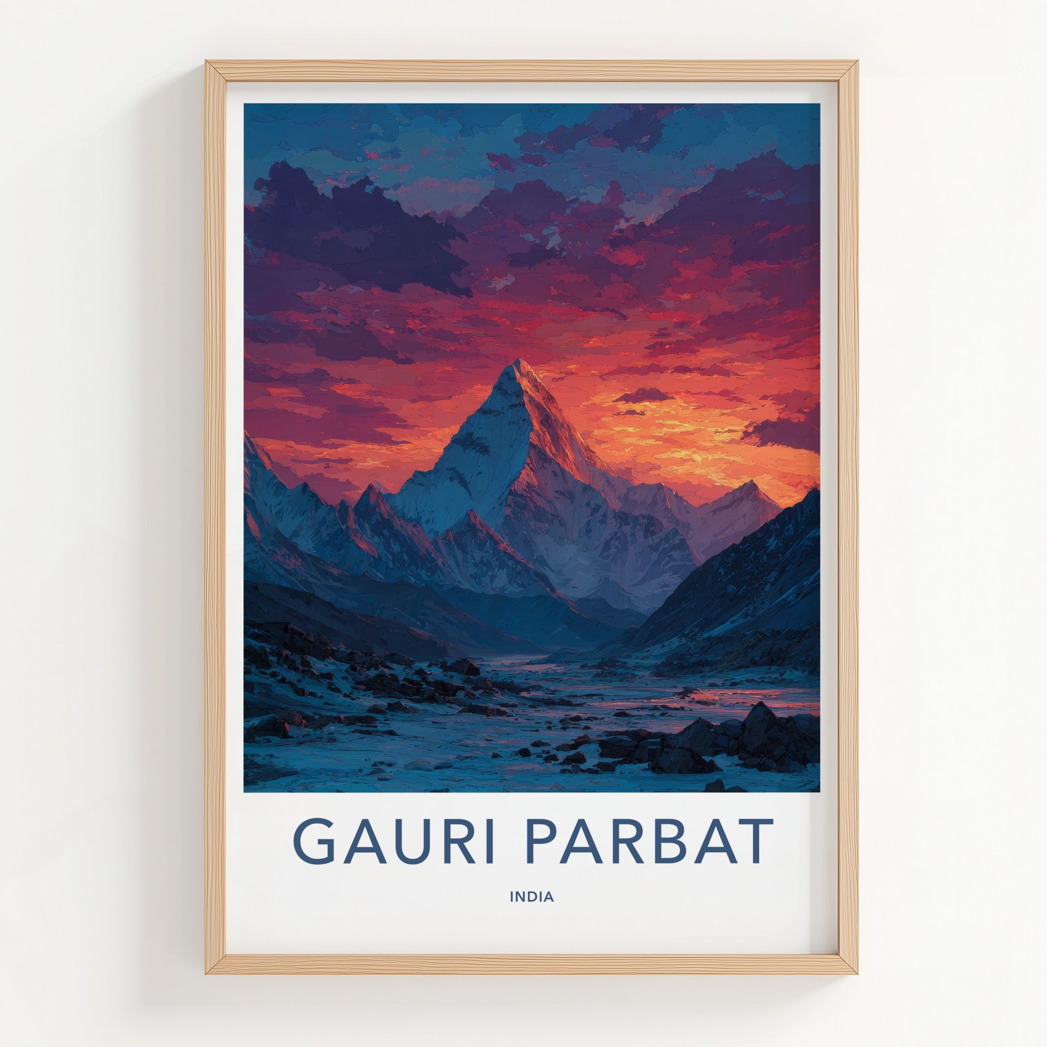 Gauri Parbat Poster - India Travel Art