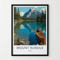 Mount Rundle Poster - Canada Travel Art