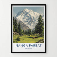 Nanga Parbat Poster - Pakistan Travel Art