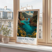 Eden District Poster - South Africa Travel Art - Coastal Cliff Cove Wall Decor