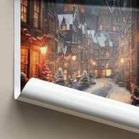 Edinburgh Poster - Scotland Travel Art - Festive Winter Night Home Decor