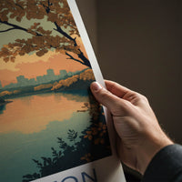 Edmonton Poster - Canada Travel Art - Autumn River Reflection Home Decor