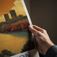 Edmonton Poster - Canada Travel Art - Golden River City Home Decor