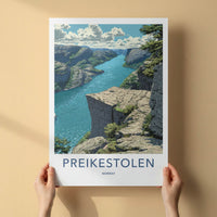 Preikestolen Poster - Norway Travel Art