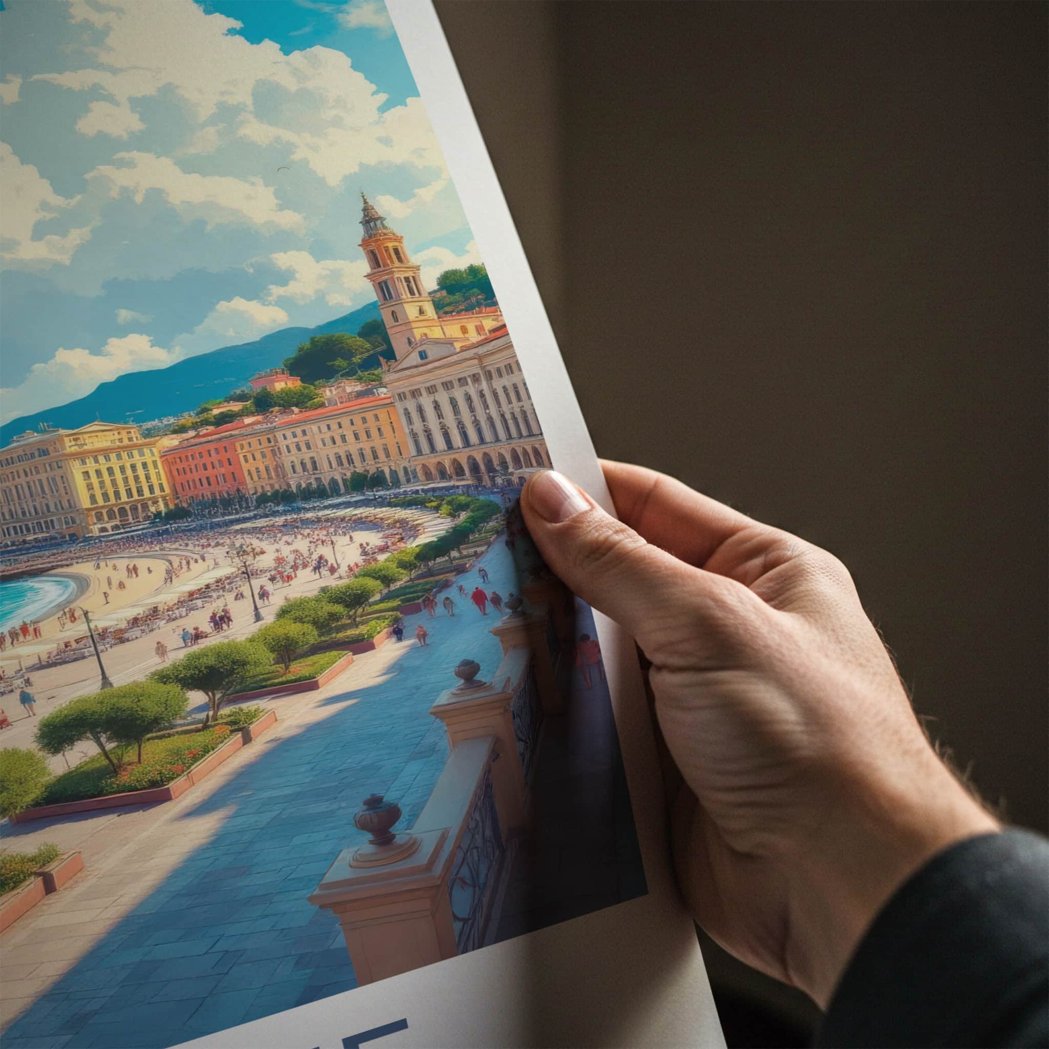 Trieste Poster - Italy Travel Art - Vibrant City Waterfront Home Decor