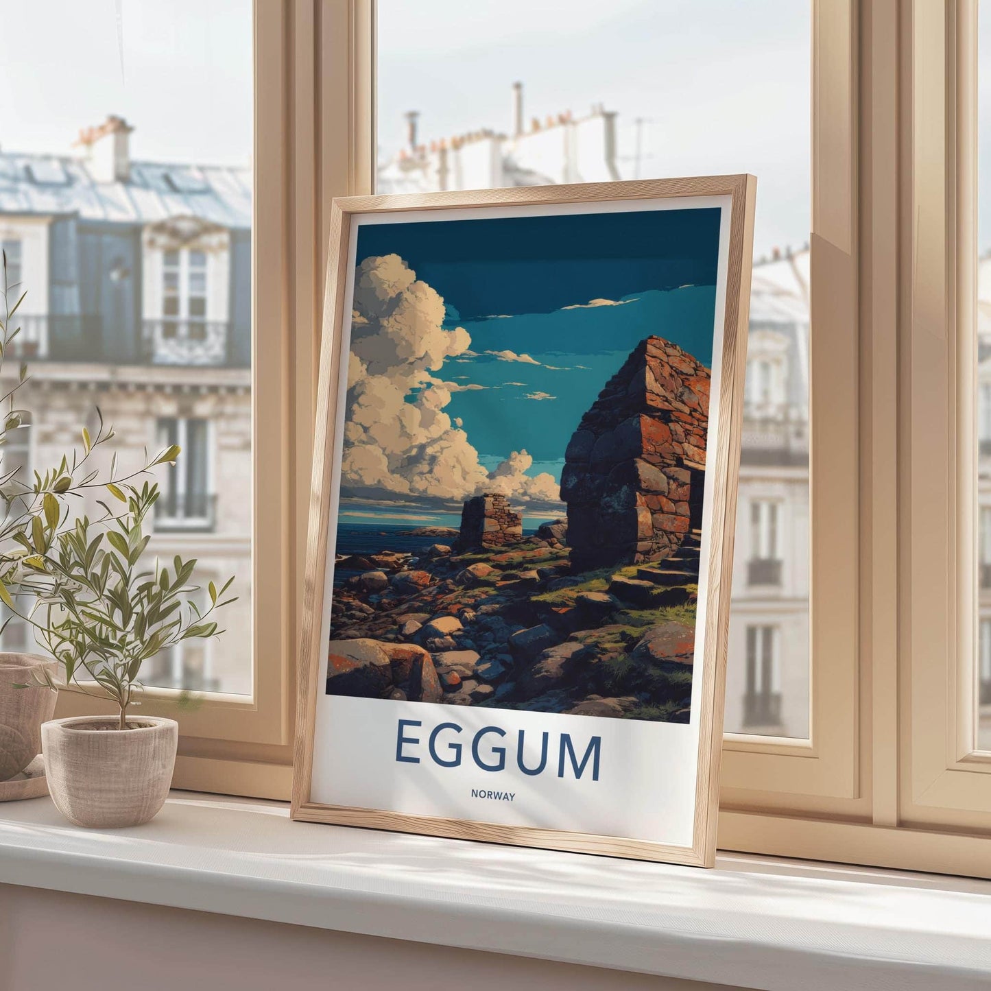 Eggum Poster - Norway Framed Print - Ancient Stone Ruins Gallery Art