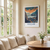 Eggum Poster - Norway Travel Art - Rugged Coastal Ruins Home Decor
