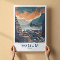 Eggum Poster - Norway Travel Art - Rugged Coastal Ruins Home Decor