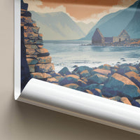 Eggum Poster - Norway Travel Art - Rugged Coastal Ruins Home Decor
