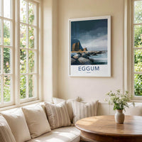 Eggum Poster - Norway Travel Art - Rugged coastal structures Home Decor