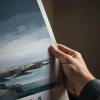 Eggum Poster - Norway Travel Art - Rugged coastal structures Home Decor