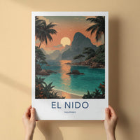 El Nido Poster - Philippines Travel Art - Island Ocean Sunset Home Decor