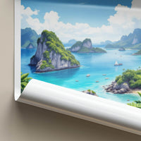 El Nido Poster - Philippines Travel Art - Lush Island Lagoon Home Decor