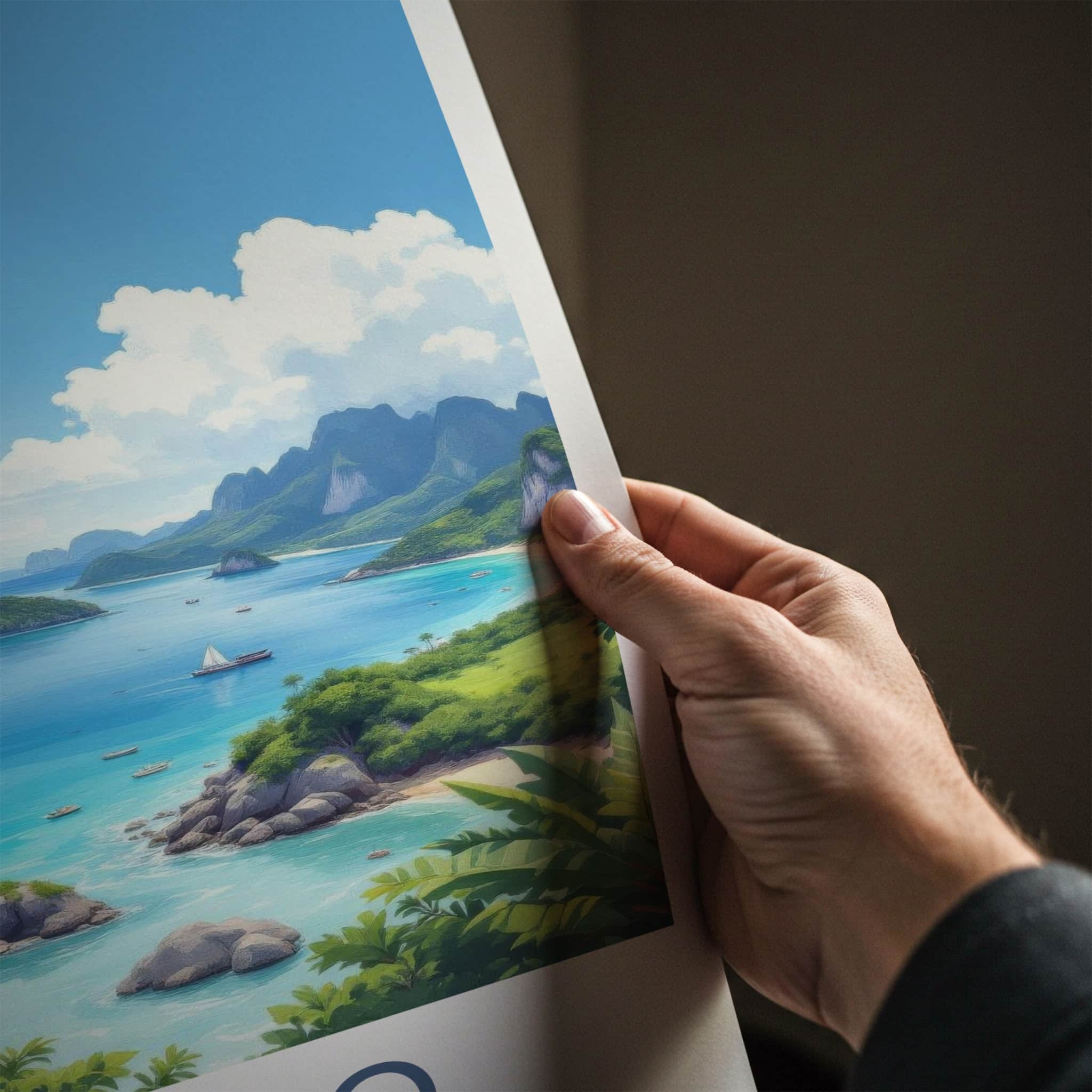 El Nido Poster - Philippines Travel Art - Lush Island Lagoon Home Decor