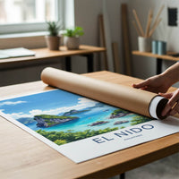 El Nido Poster - Philippines Travel Art - Lush Island Lagoon Home Decor